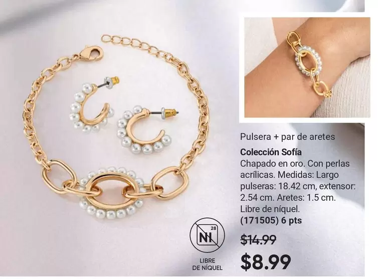 Pulsera + par de aretes