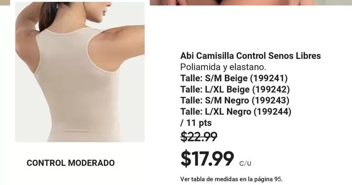 Negro - Abi Camisilla Control Senos Libres