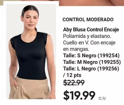 Negro - Blusa Control Encaje Talle: S  (199254)
Talle: M  (199255)
Talle: L  (199256)