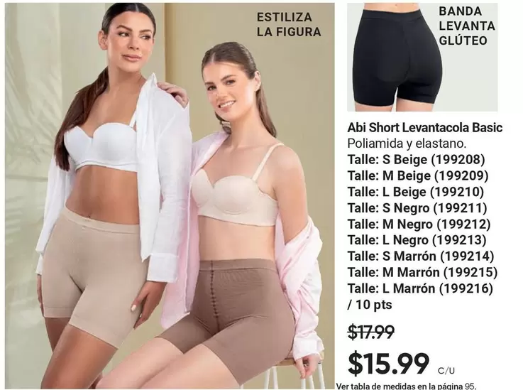 Negro - Abi Short Levantacola Basic