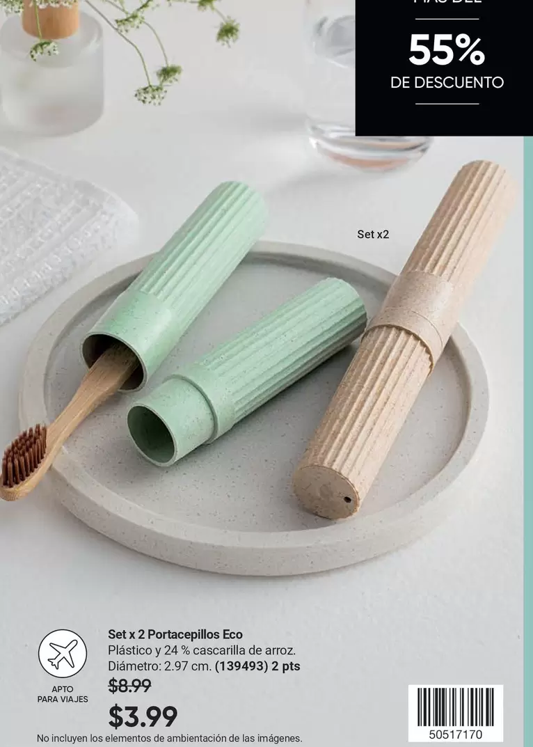 Elementos - Set x 2 Portacepillos Eco