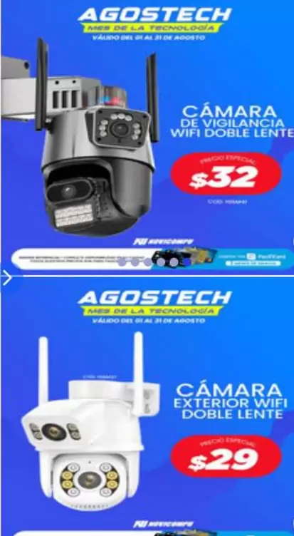 CAMARA DE VIGILANCIA WIFI DOBLE LENTE