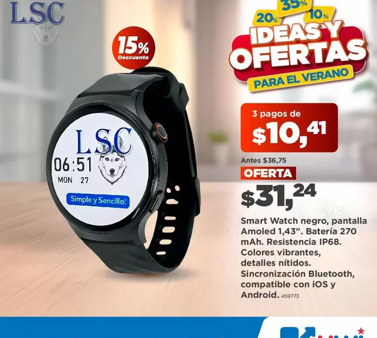Negro - Smart Watch