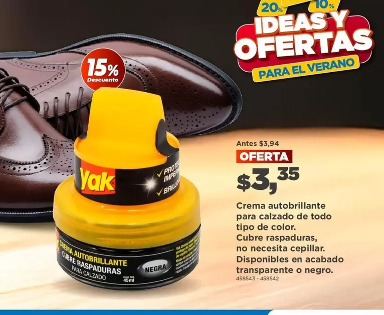 Negro - Crema autobrillante para calzado de todo tipo de color.