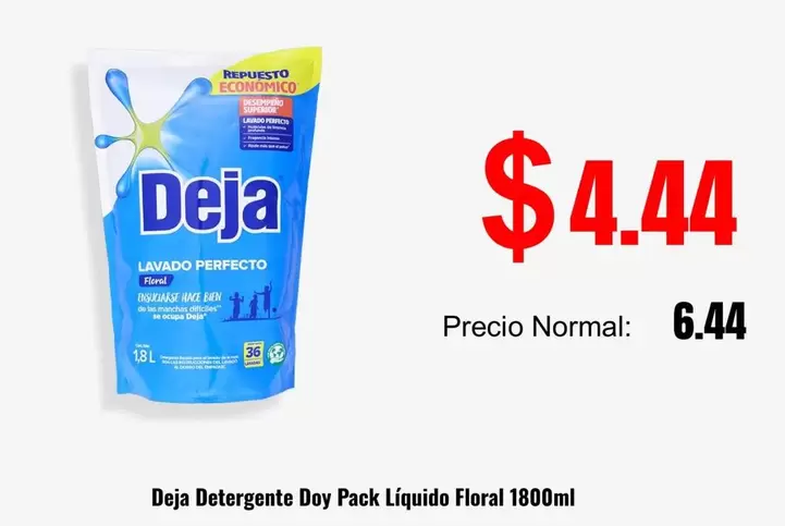Detergente Doy Pack Líquido Floral 1800ml