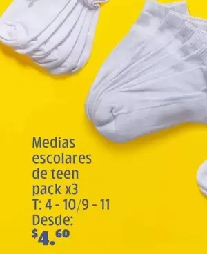 Medias escolares de teen pack x3
