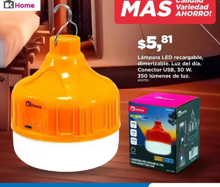 Lámpara LED recargable