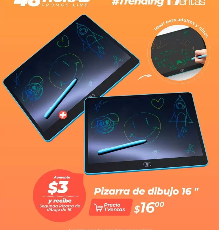 Pizarra de dibujo 16"