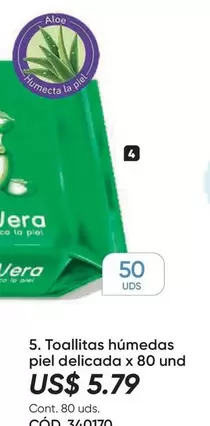 Toallitas húmedas piel delicada x 80 und