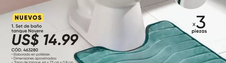Set de baño tanque Novere