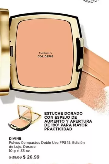 Polvos Compactos Doble Uso FPS 15. Edición de Lujo Dorado