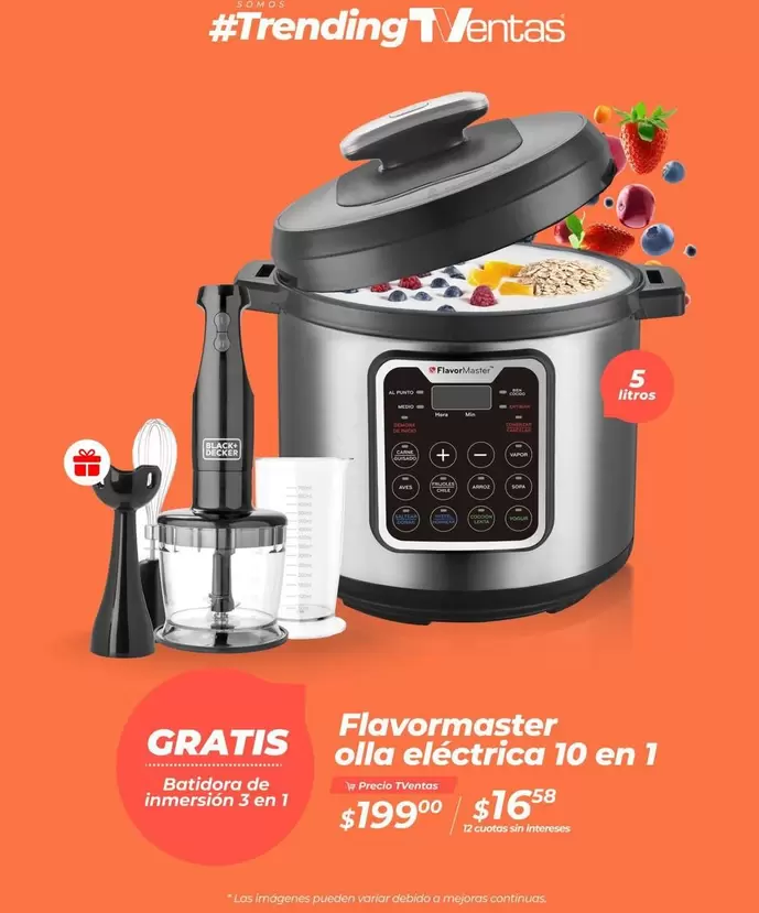 pastel - olla eléctrica 10 en 1