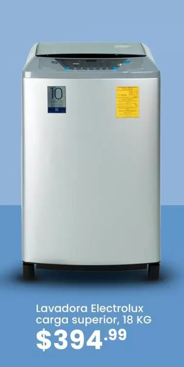Lavadora Electrolux carga superior, 18 KG