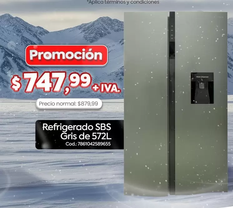 Promoción - Refrigerado SBS Gris de 572L