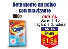 Detergente en polvo con suavizante
