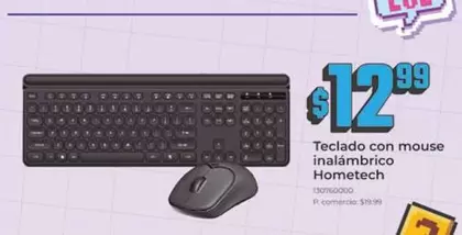 Teclado con mouse inalámbrico