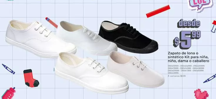 Zapato de lona o sintético Kit para niña, niño, dama o caballero