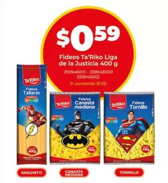 Liga de la Justicia - Fideos  400 g