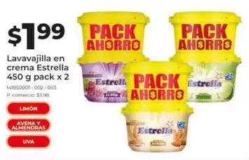 Estrella - Lavavajilla en crema