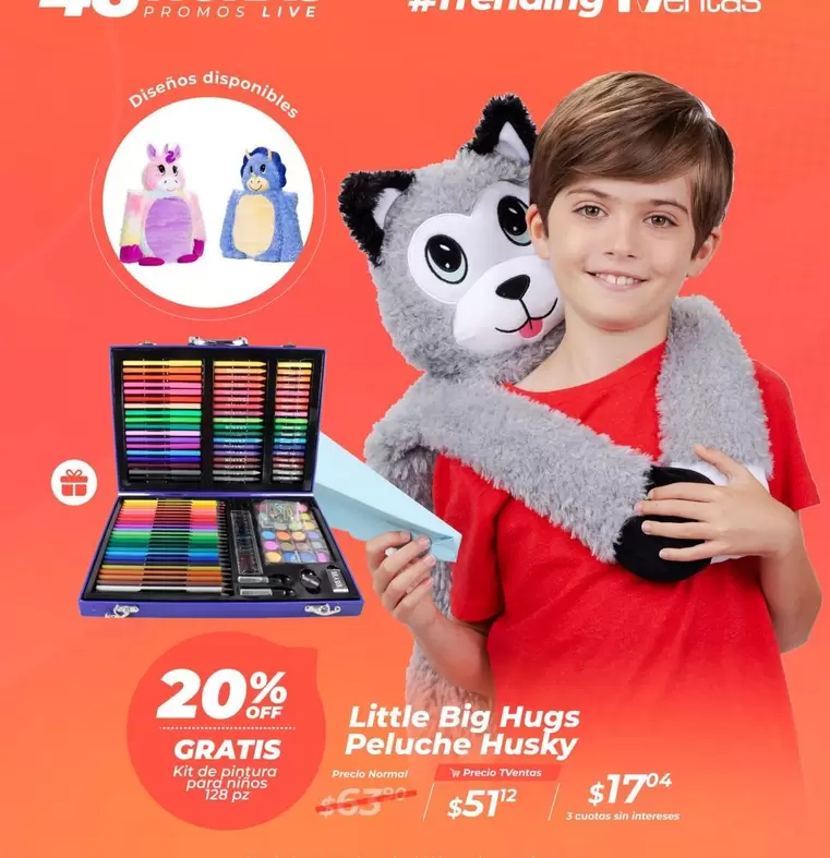 Husky - Little Big Hugs Peluche