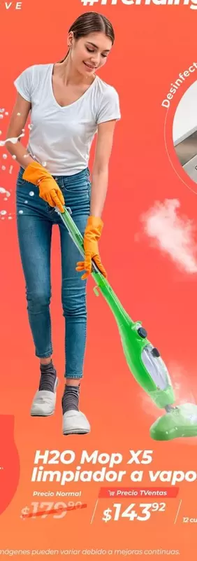 H2O Mop X5 limpiador a vapor