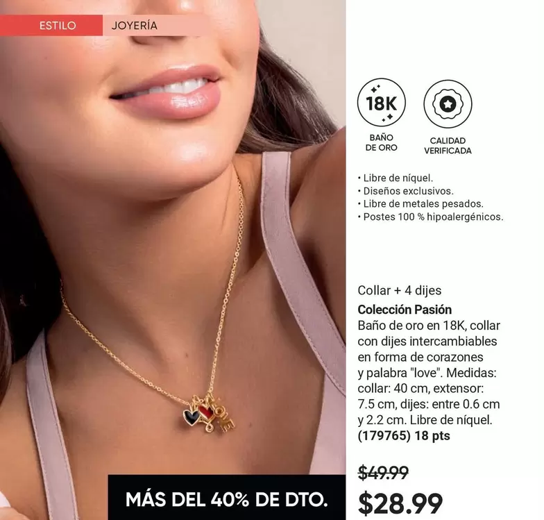 Love - Collar + 4 dijes Colección Pasión