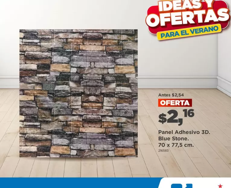 Panel Adhesivo 3D. Blue Stone.