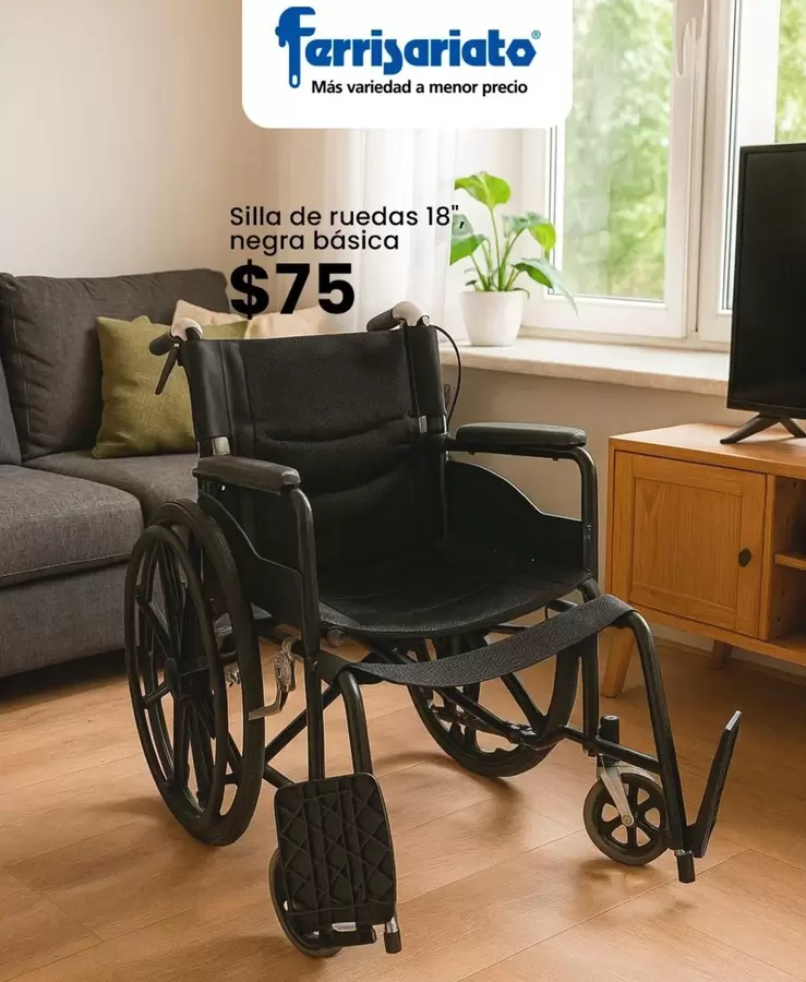 Silla de ruedas 18% negra básica