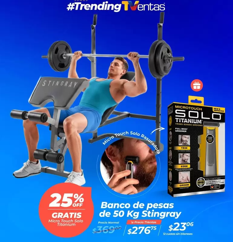 Banco de pesas de 50 Kg