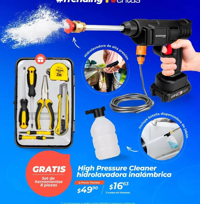 Imágenes - High Pressure Cleaner hidrolavadora inalámbrica