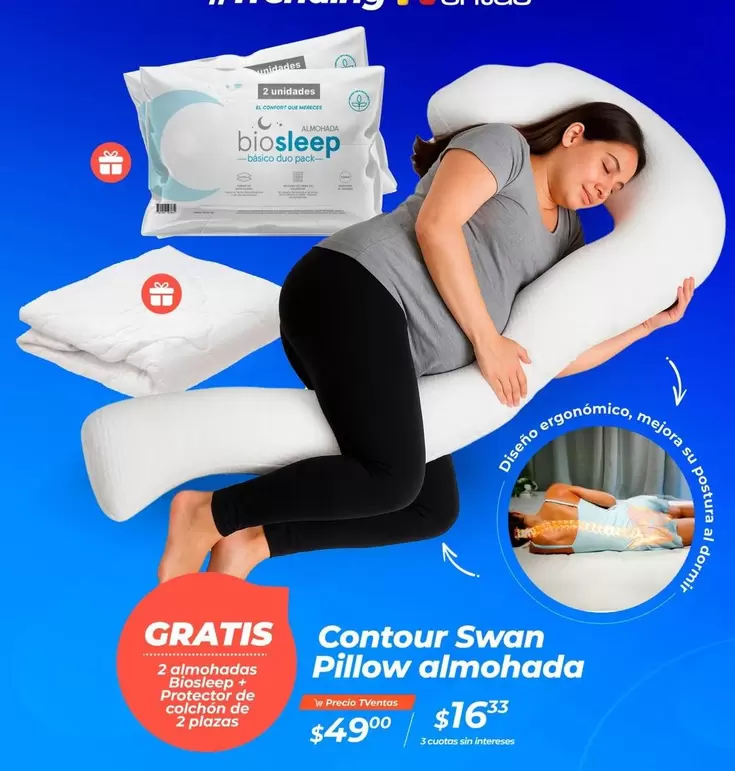 Contour Swan Pillow almohada