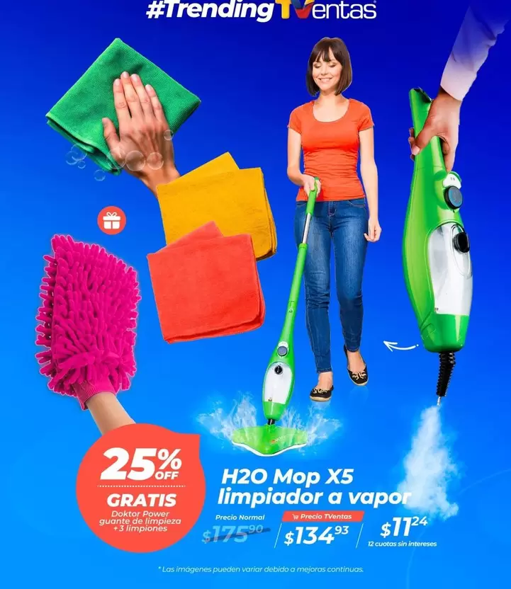Imágenes - H2O Mop X5 limpiador a vapor
