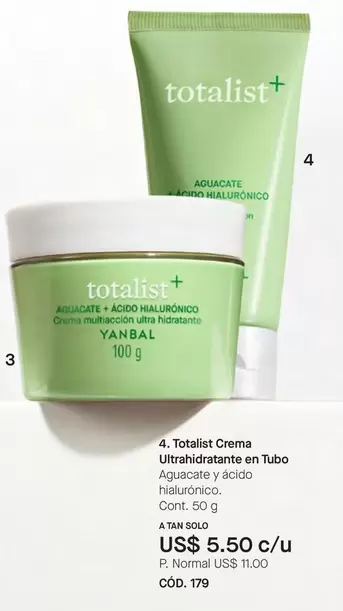 Yanbal - Totalist Crema Ultrahidratante en Tubo