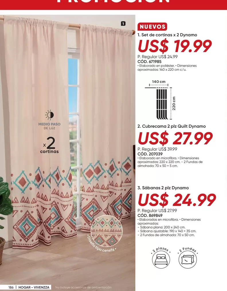 Set de cortinas x 2 Dynamo