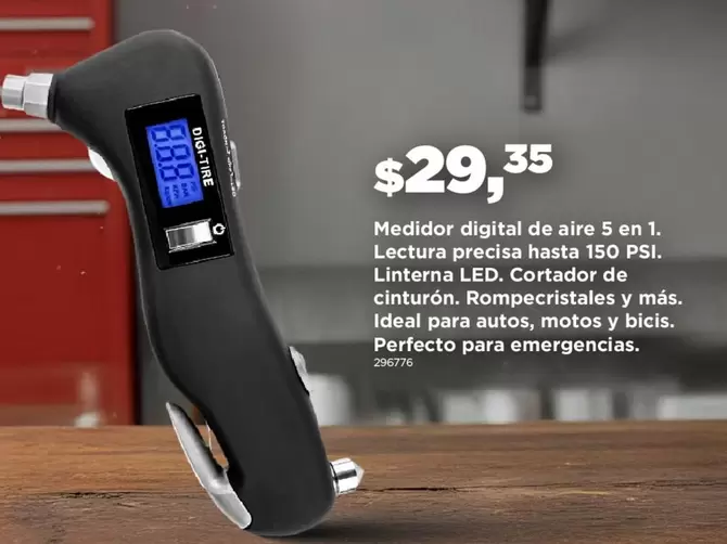 Medidor digital de aire 5 en 1