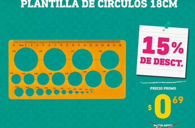 PLANTILLA DE CIRCULOS 18CM