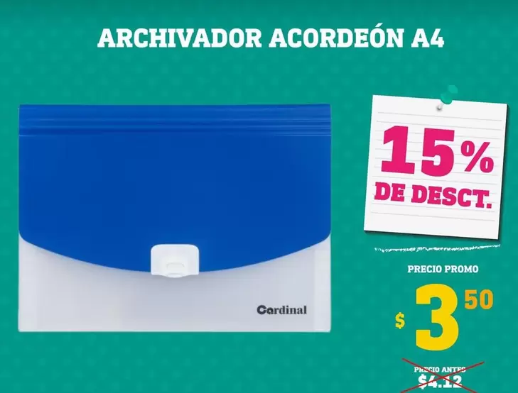 ARCHIVADOR ACORDEÓN A4
