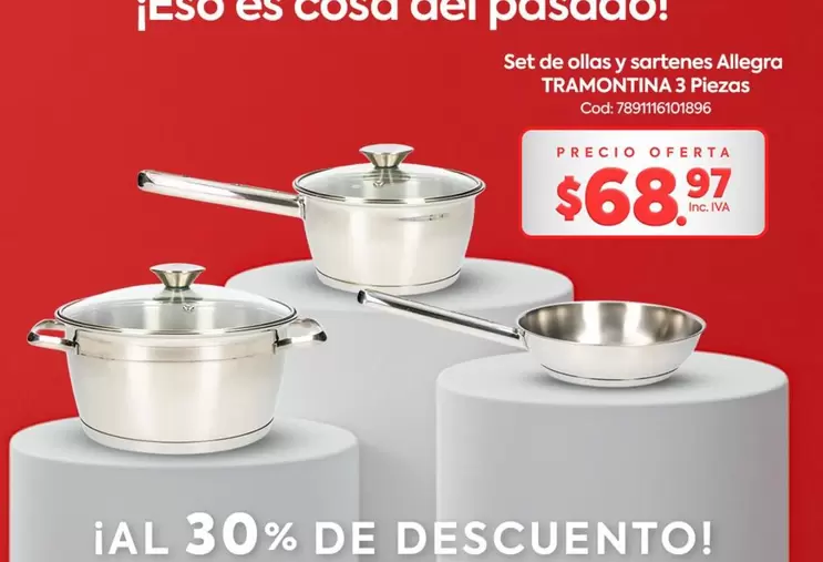 ollas y sartenes Allegro 3 Piezas