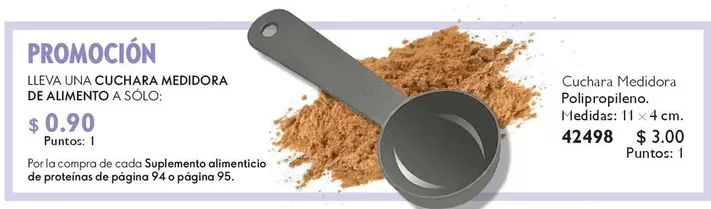CUCHARA MEDIDORA DE ALIMENTO