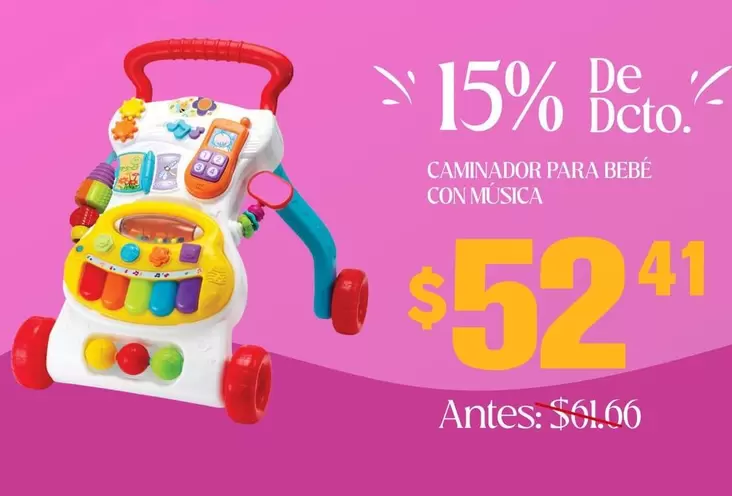 CAMINADOR PARA BEBÉ CON MUSICA