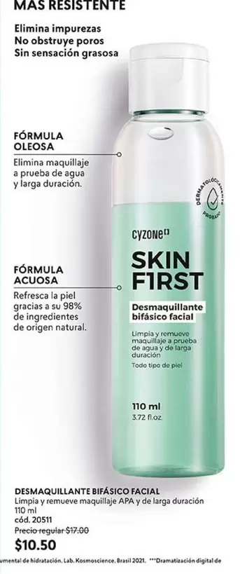 Brasil - Desmaquillante bifásico facial