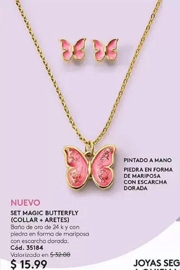 Mariposa - SET MAGIC BUTTERFLY (COLLAR + ARETES)