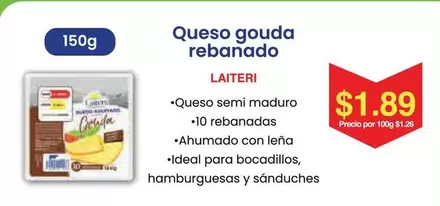 Queso gouda rebanado