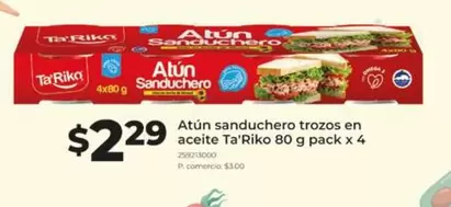Atún sanduchero trozos en aceite