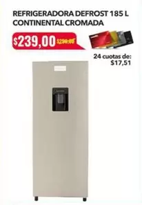 REFRIGERADORA DEFROST 185 L