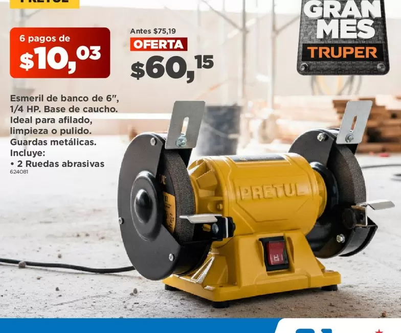 HP - Esmeril de banco de 6"