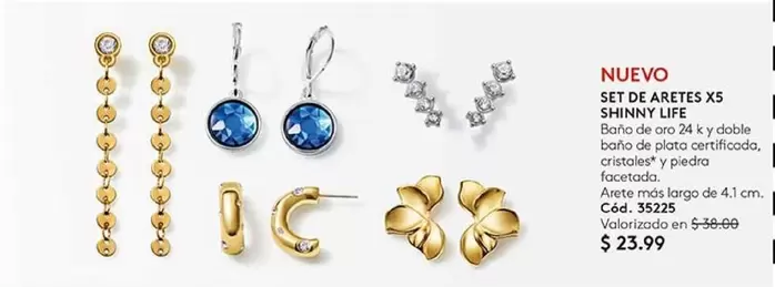 SET DE ARETES XS SHINNY LIFE