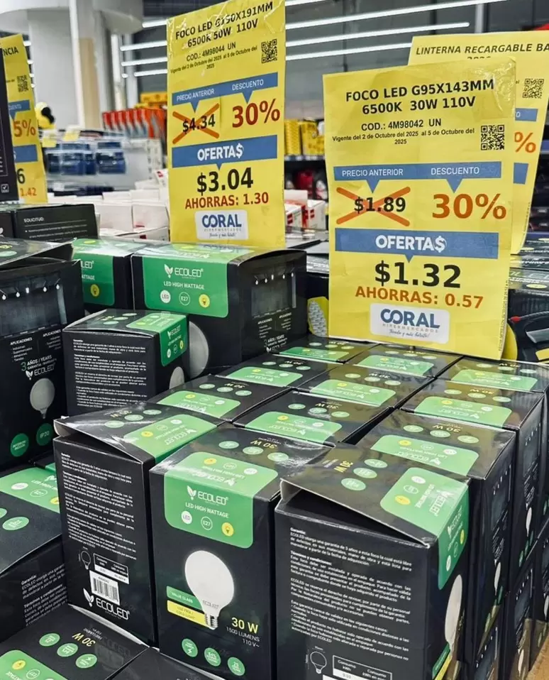 Foco - FOCO LED G95X143MM 6500K 30W 110V