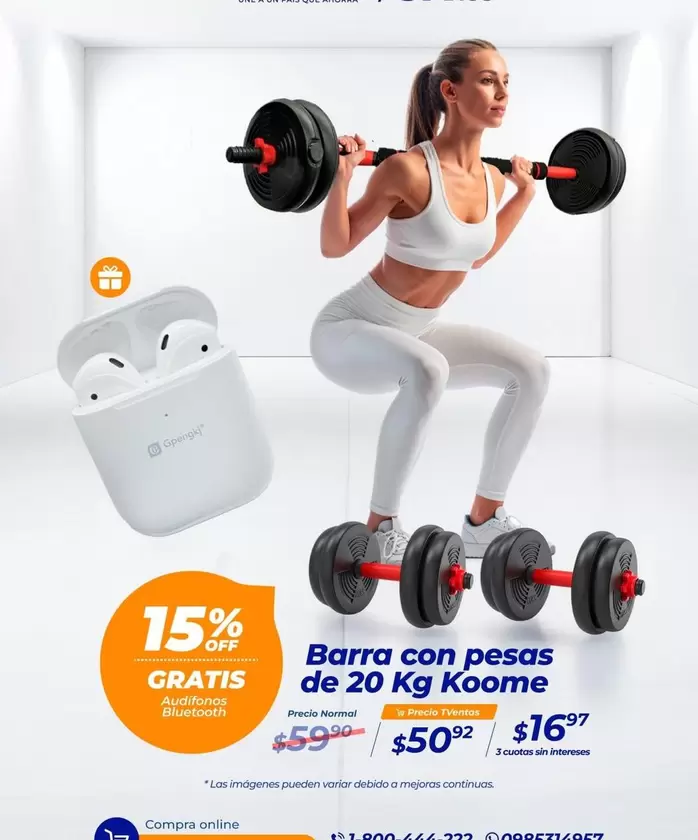 Imágenes - Barra con pesas de 20 Kg