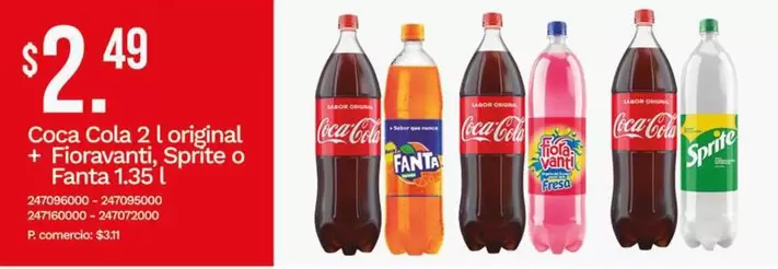 Coca Cola -  2 l original + Fioravanti, Sprite o Fanta 1.35 l